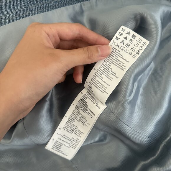 Sandro Multicolor Plaid Tweed Jacket with Denim Trim – Fits Like S/M - Picture 5 of 6